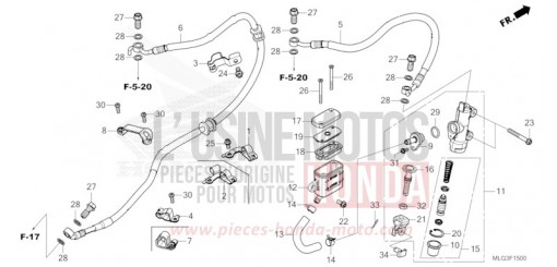 MAÎTRE-CYLINDRE DE FREIN ARRIÈRE CRF1100A2N de 2022
